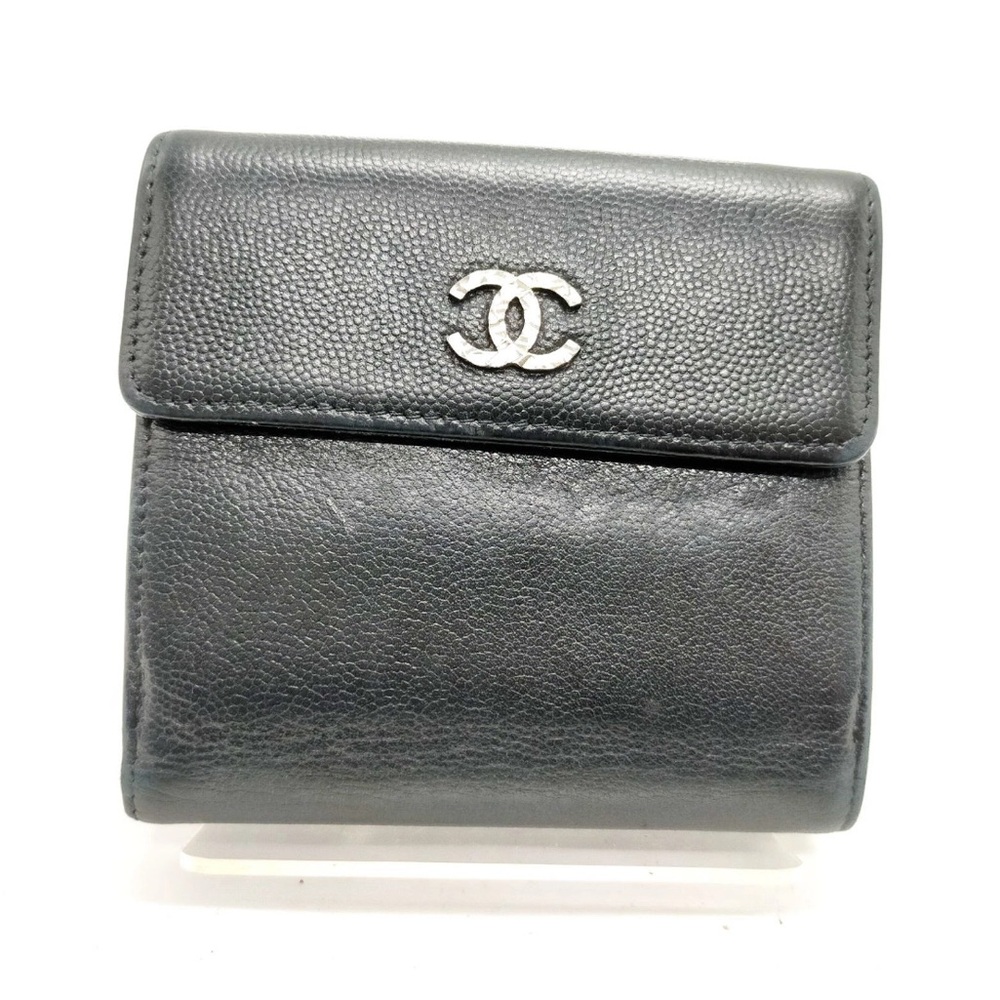 CHANEL Black Caviar Skin Leather Wallet - Picture 1 of 9